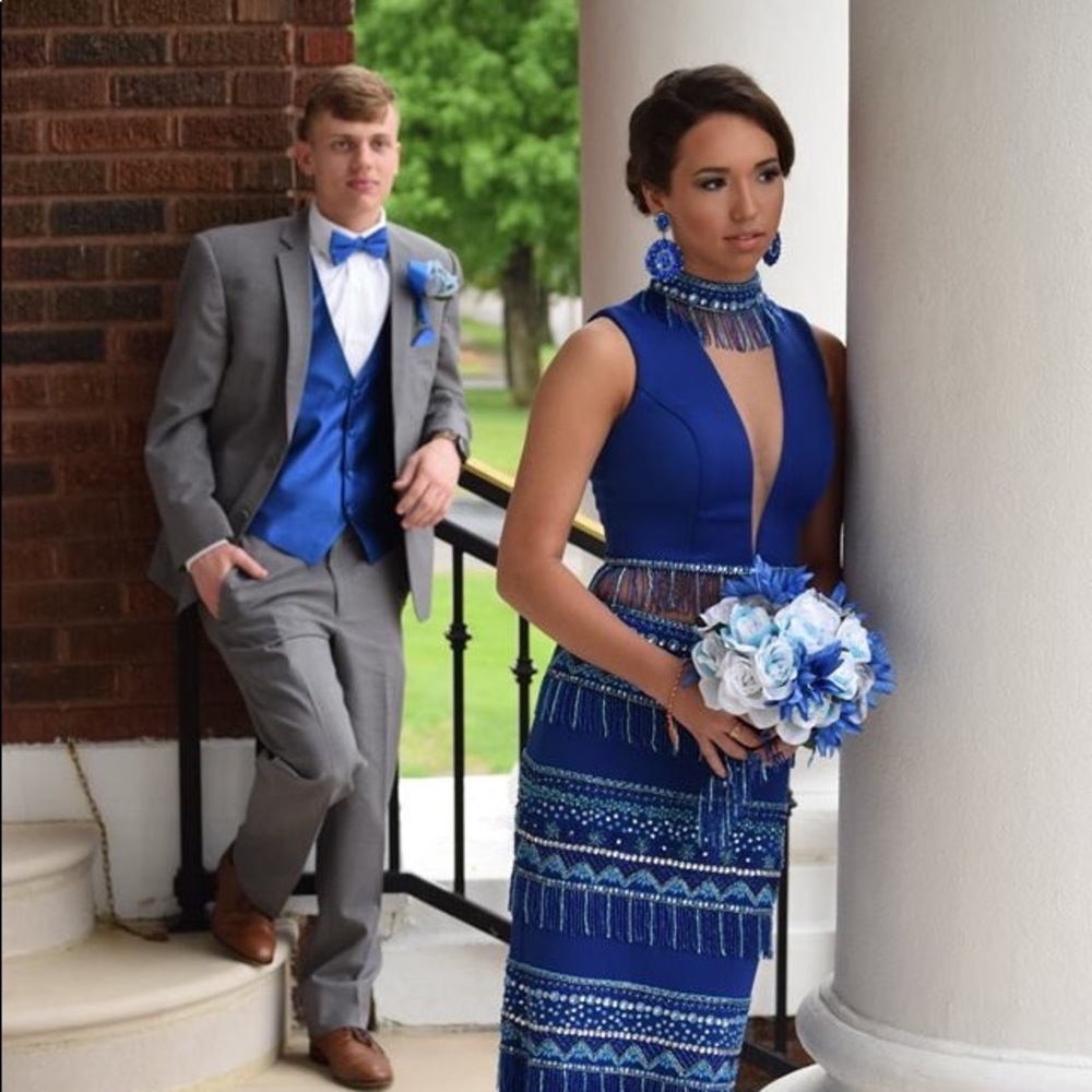 Royal/turquoise Prom gown